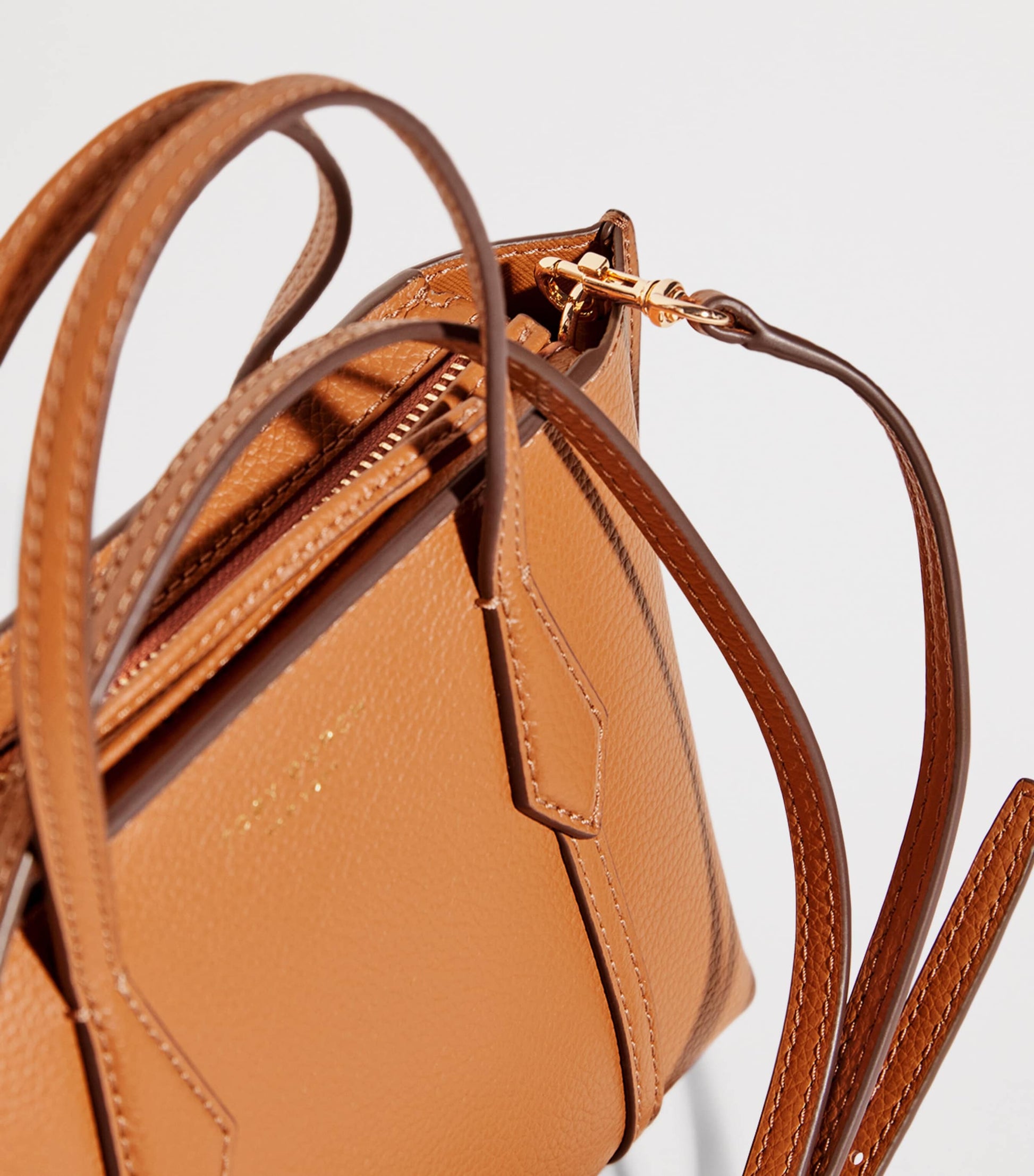 Tory Burch Brown Mini Leather Perry Cross-Body Bag