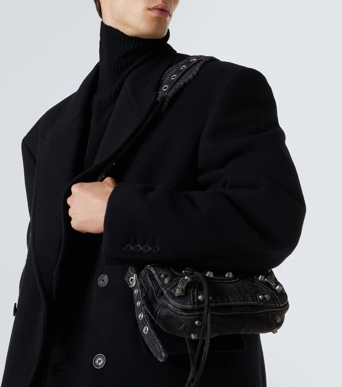 Balenciaga - Le Cagole XS denim shoulder bag