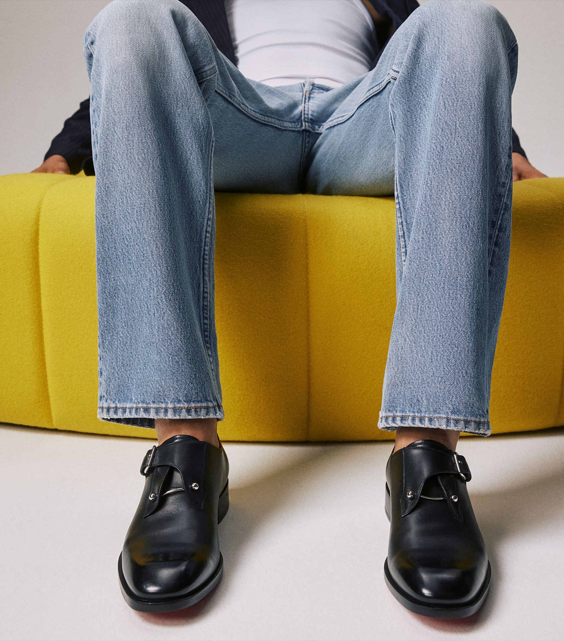 Christian Louboutin Chambelimonk Calfskin Monk Shoes