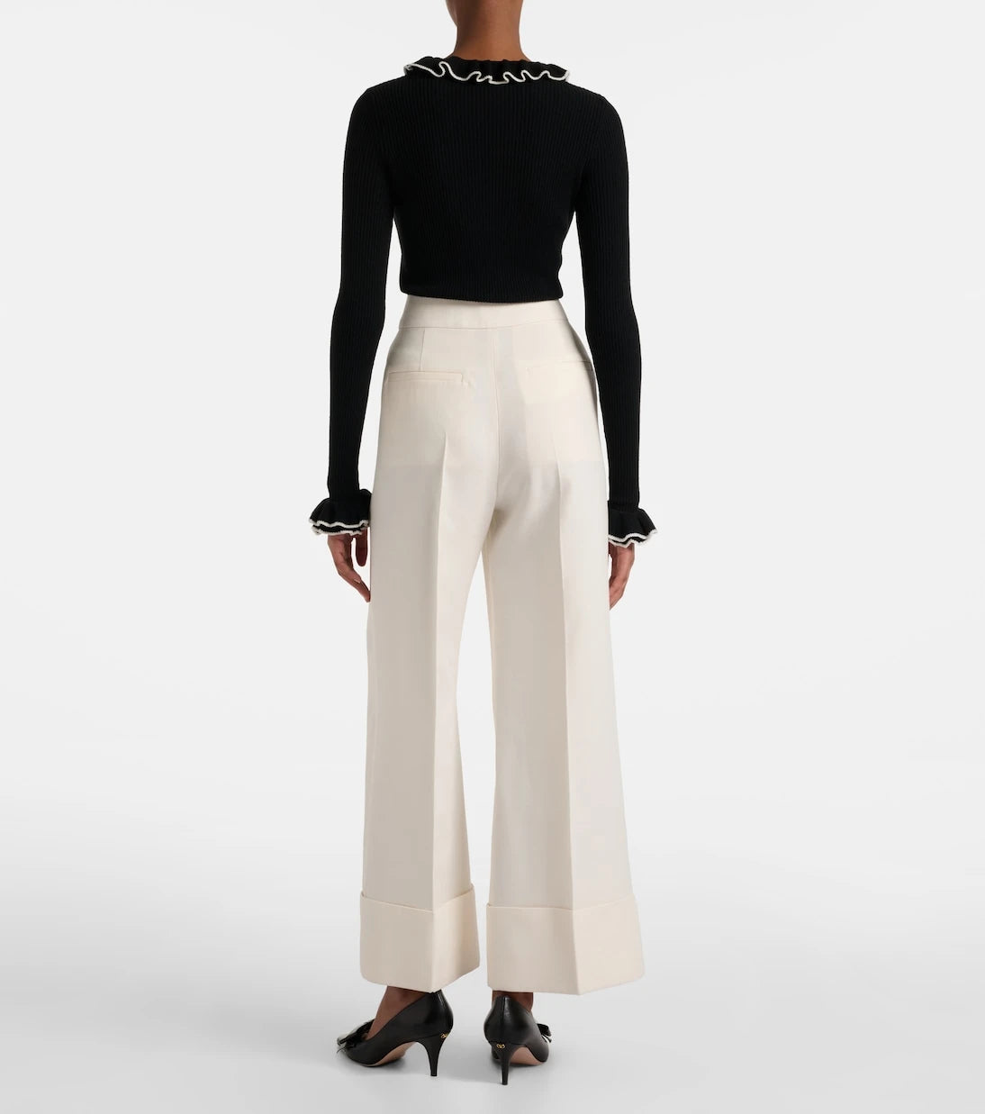 Valentino - Crepe Couture wide-leg pants