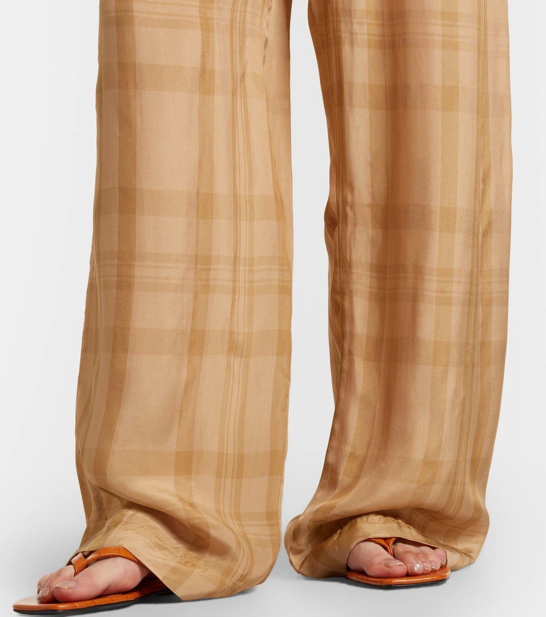 The Frankie Shop - Baxter checked twill wide-leg pants