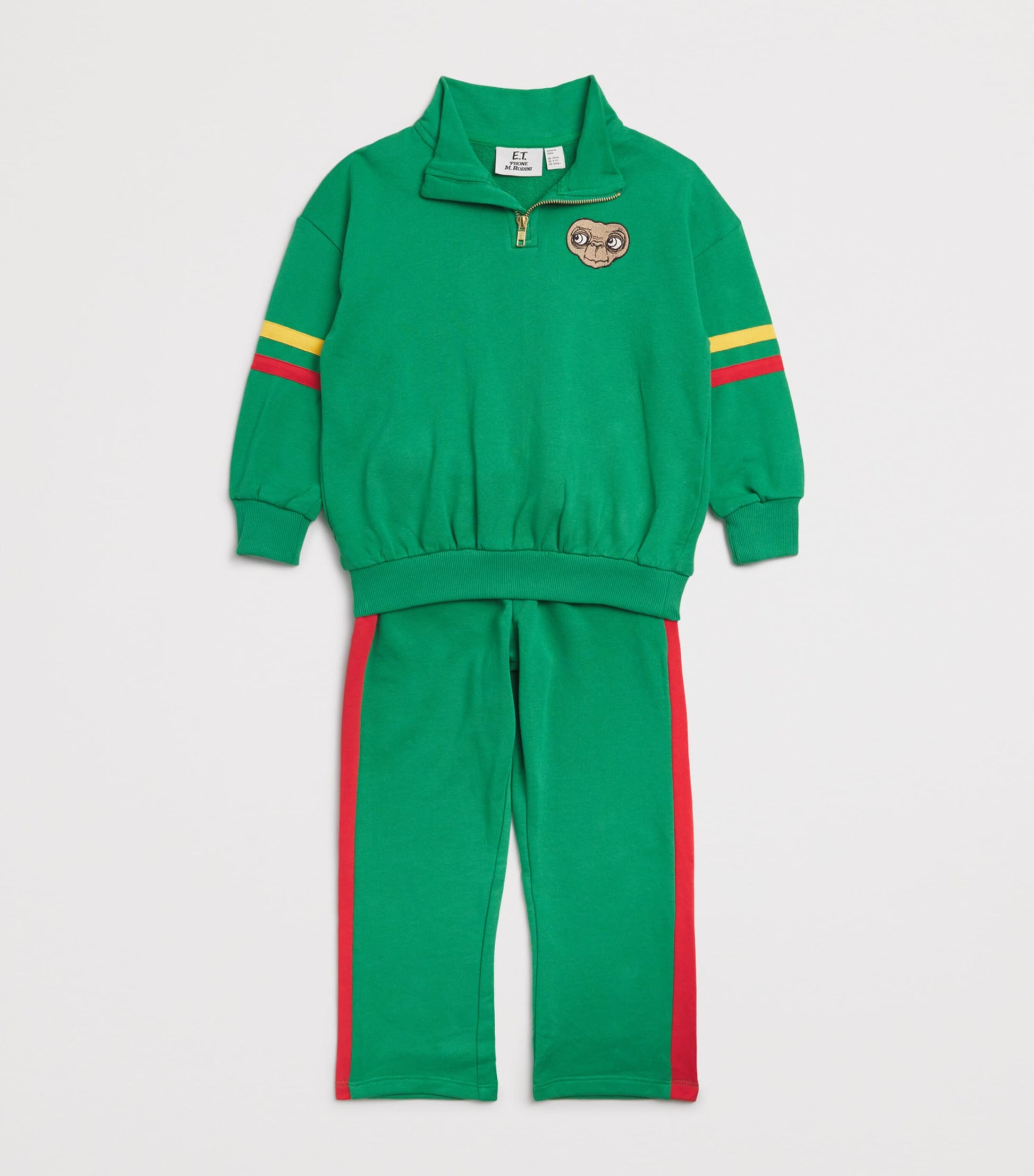 Mini Rodini x E.T. Organic Cotton Half-Zip Sweatshirt (3-11 Years)