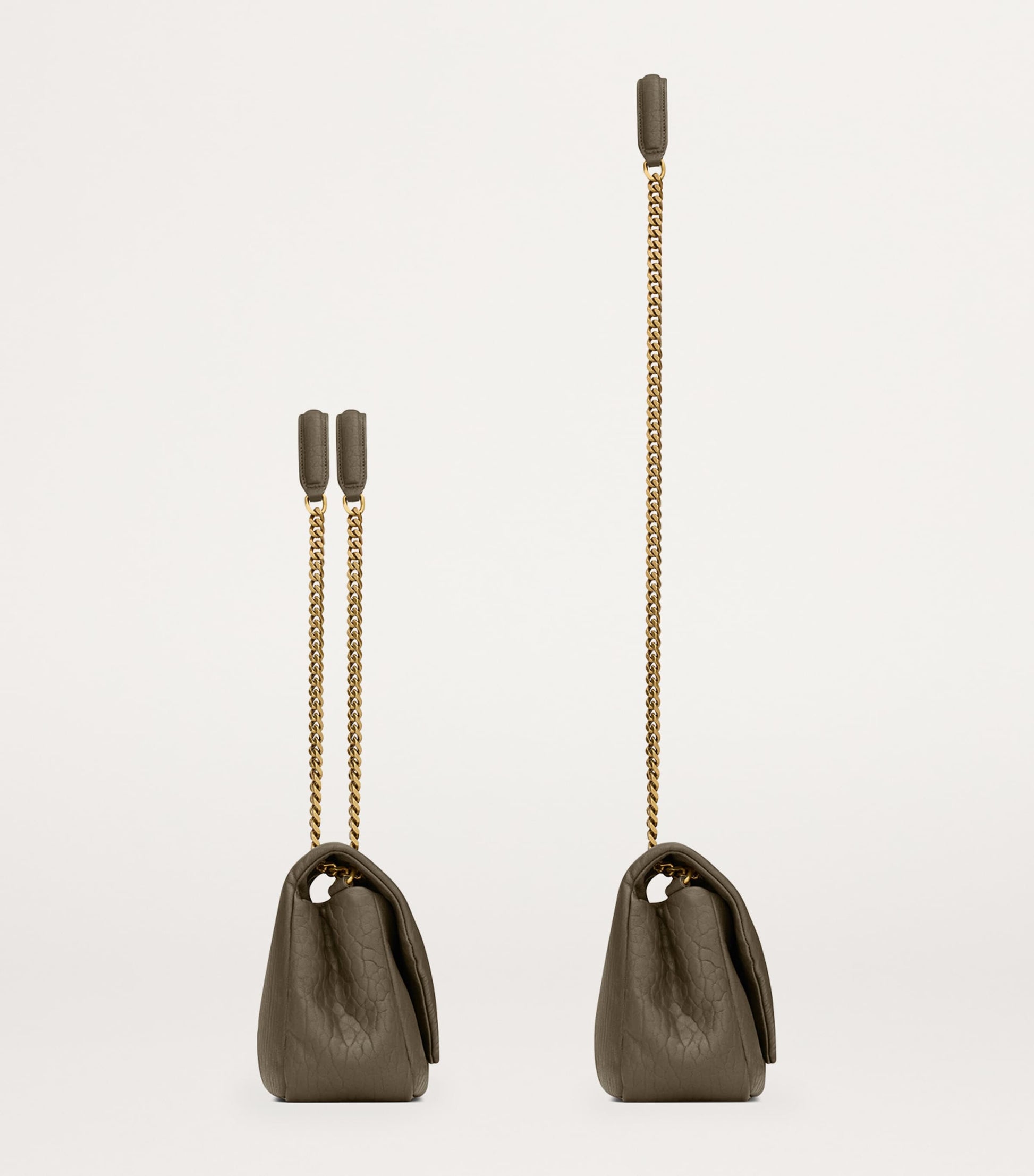 Saint Laurent Green Medium Lambskin Calypso Shoulder Bag