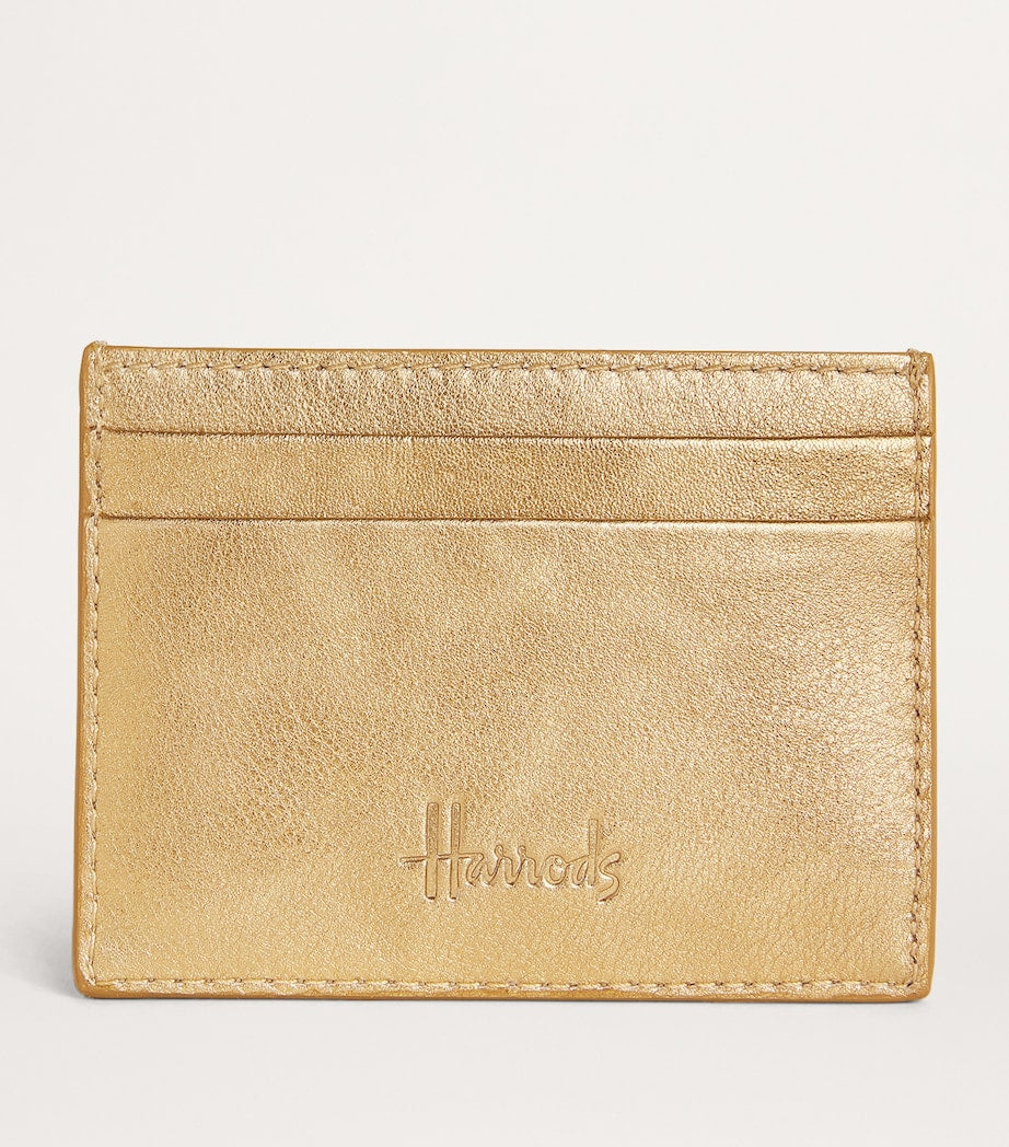 Gold Leather Metallic Card Holder
