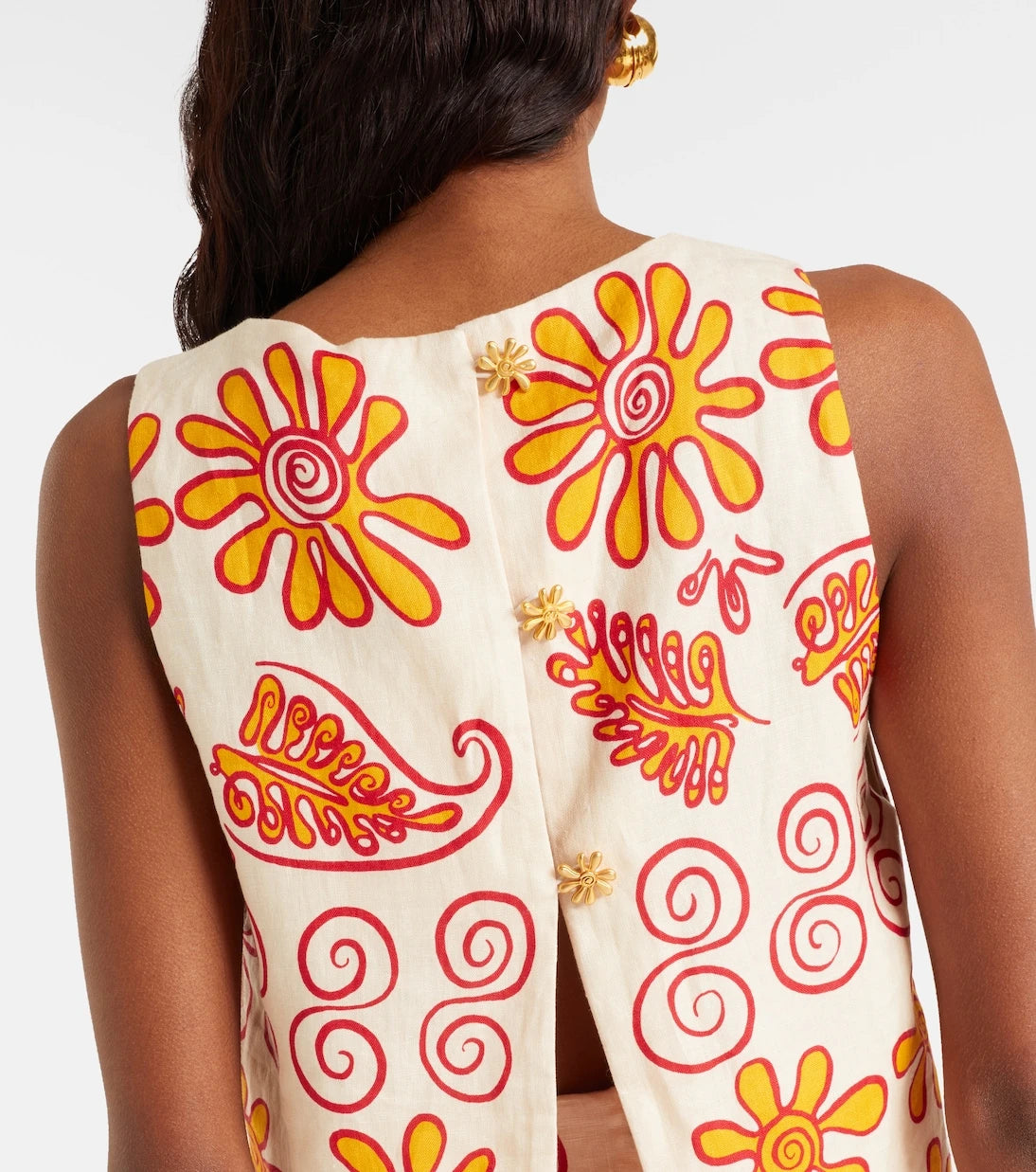 Cala de la Cruz - Avelino printed linen top