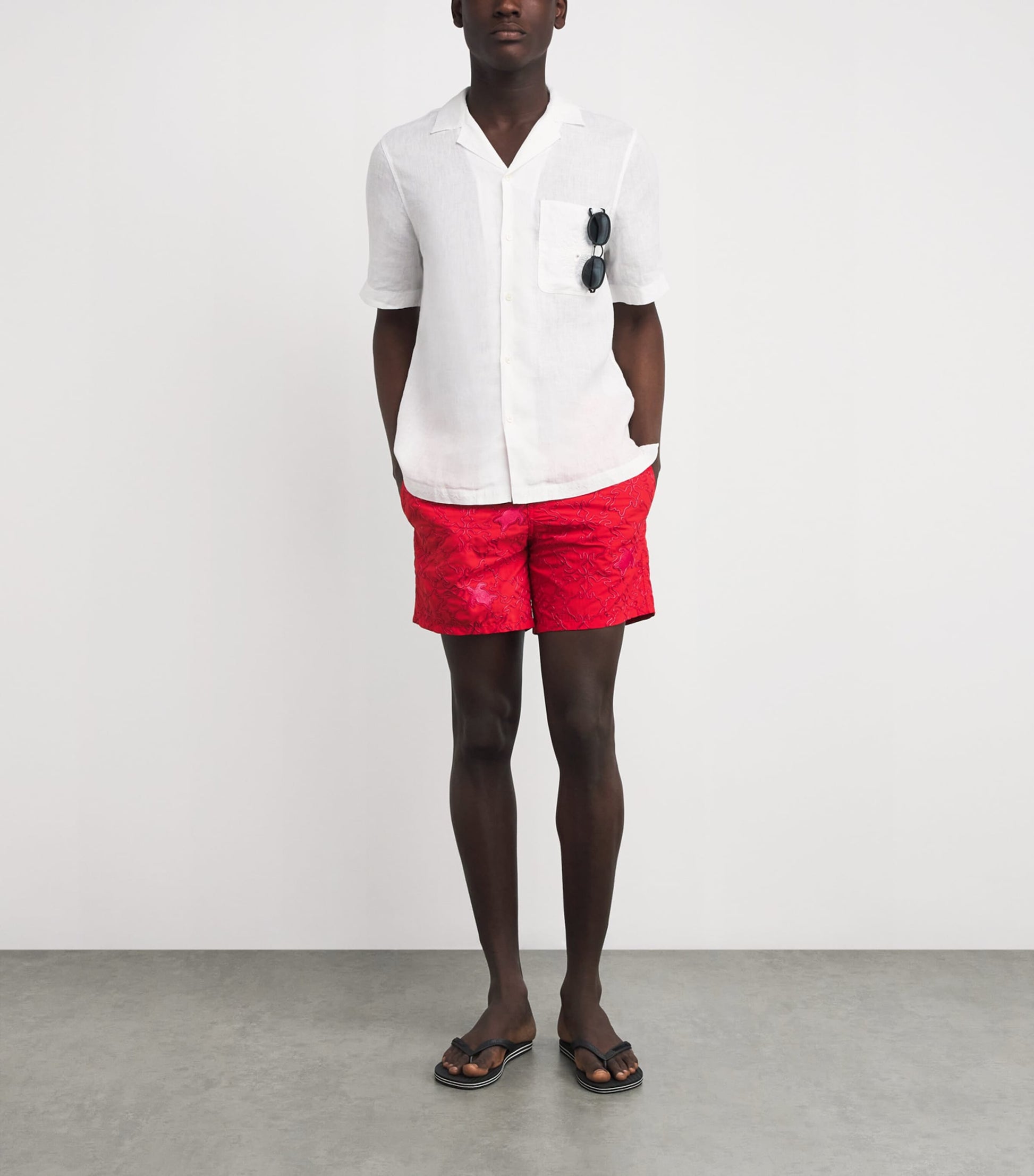 Embroidered Turtle Mistral Swim Shorts