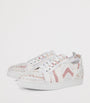 Red Louise Junior Spikes Cotton-Leather Sneakers