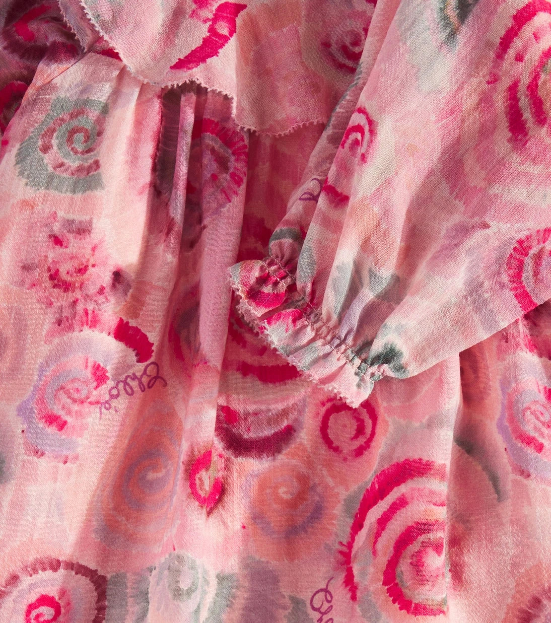 Chloé Kids - Baby ruffled floral wool dress