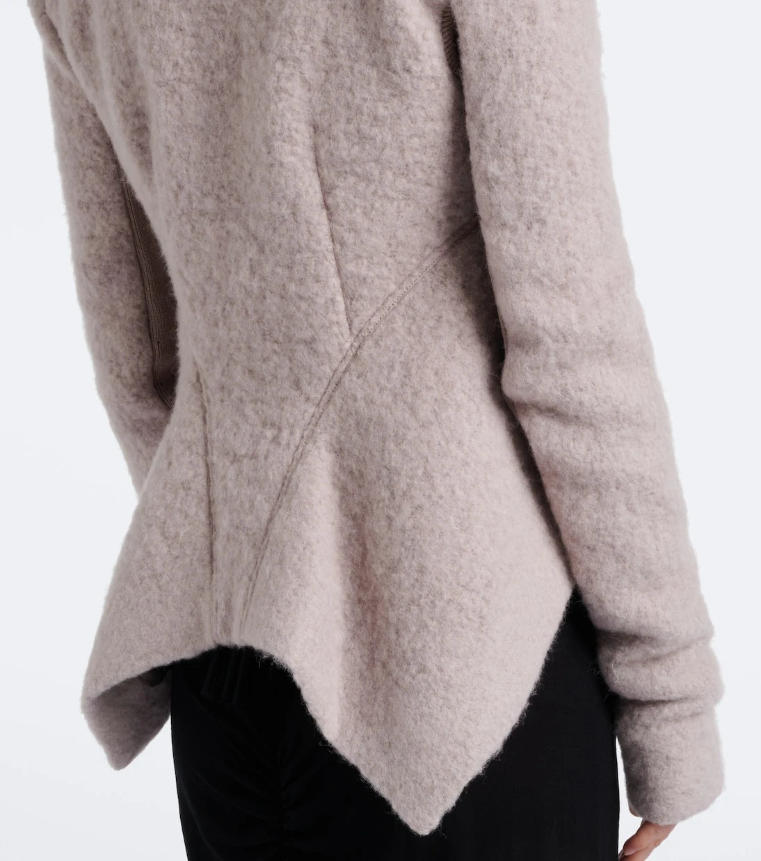 Rick Owens - Asymmetric alpaca and wool-blend jacket
