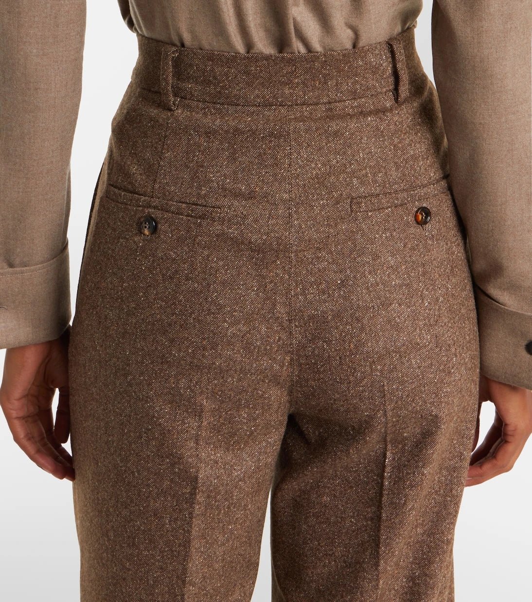 Max Mara - Brava yün ve ipek karışımı bol paça pantolon