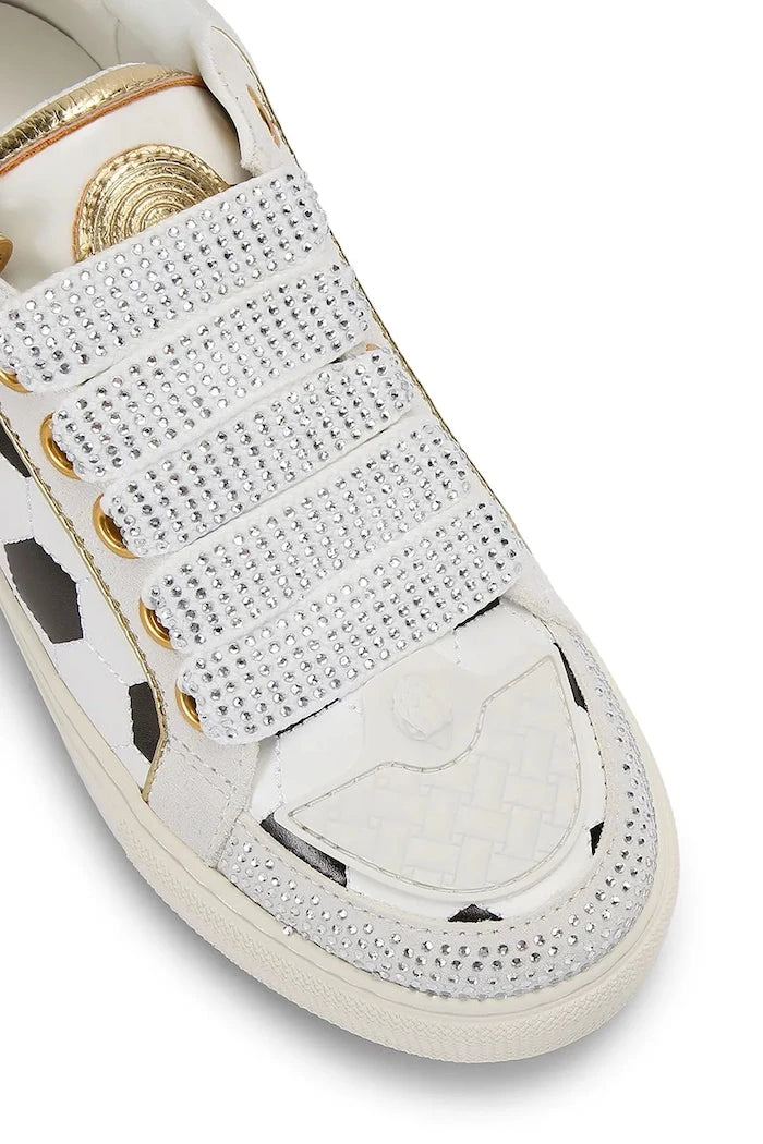 Kurt Geiger London Southbank Footy White/Blk Çocuk Deri Sneakers