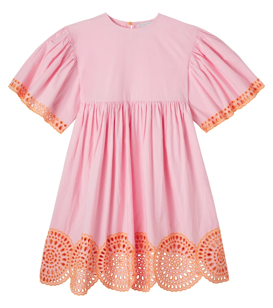 Stella McCartney Kids - فستان من قماش البوبلين القطني المطرز
