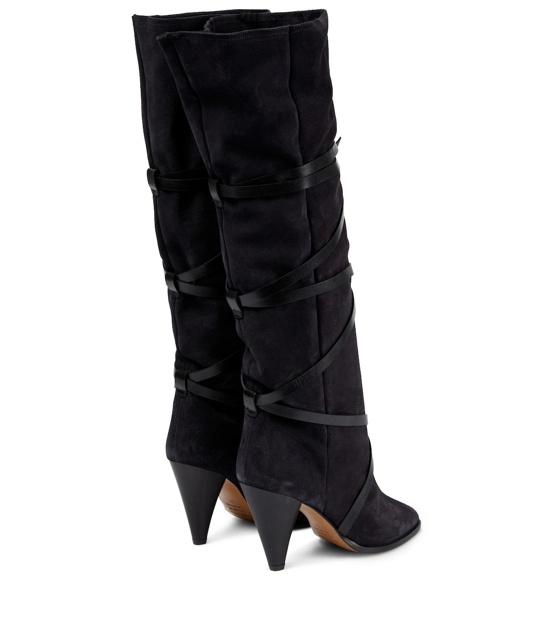 Isabel Marant - Lophie suede leather-trimmed knee-high boots