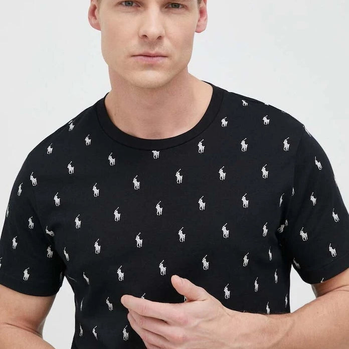 Kısa Kollu Pamuklu Pijama Üstü Polo Ralph Lauren
