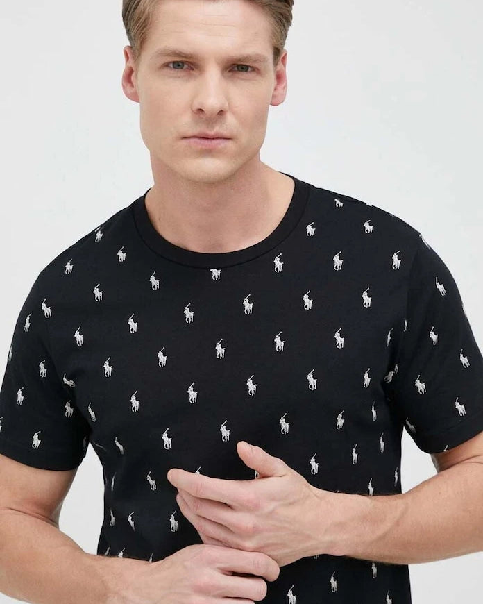 Kısa Kollu Pamuklu Pijama Üstü Polo Ralph Lauren