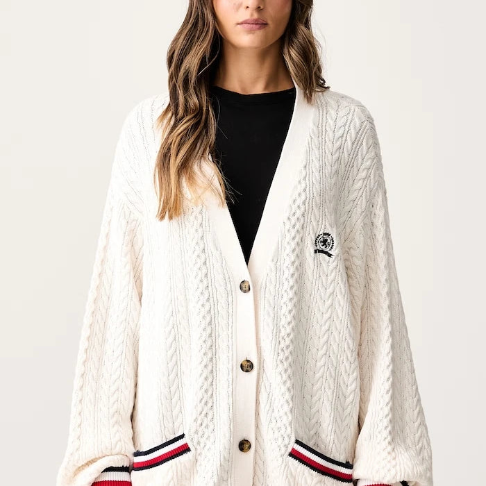 Tommy Jeans kadın pamuklu yelek