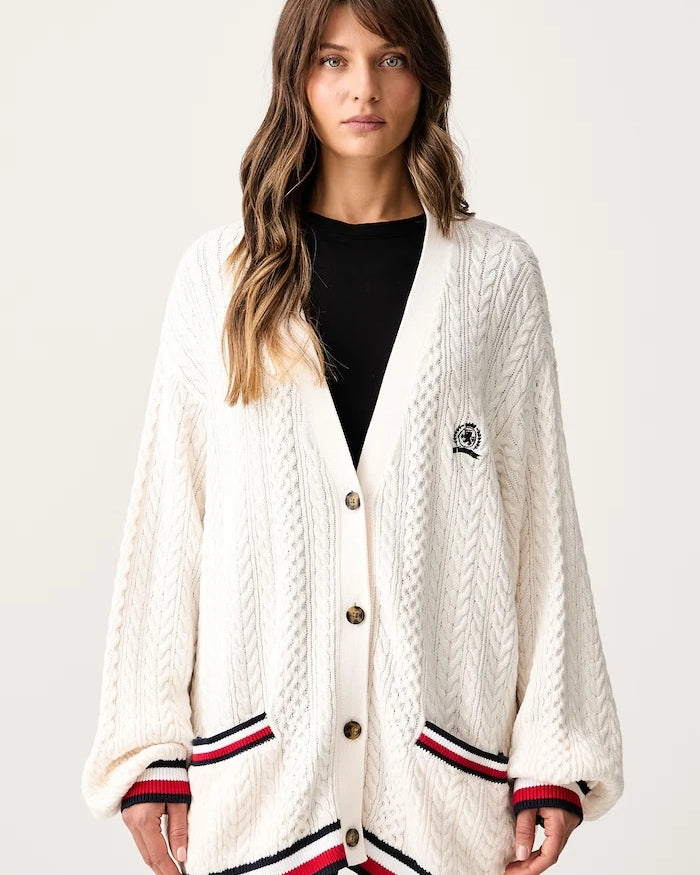 Tommy Jeans kadın pamuklu yelek