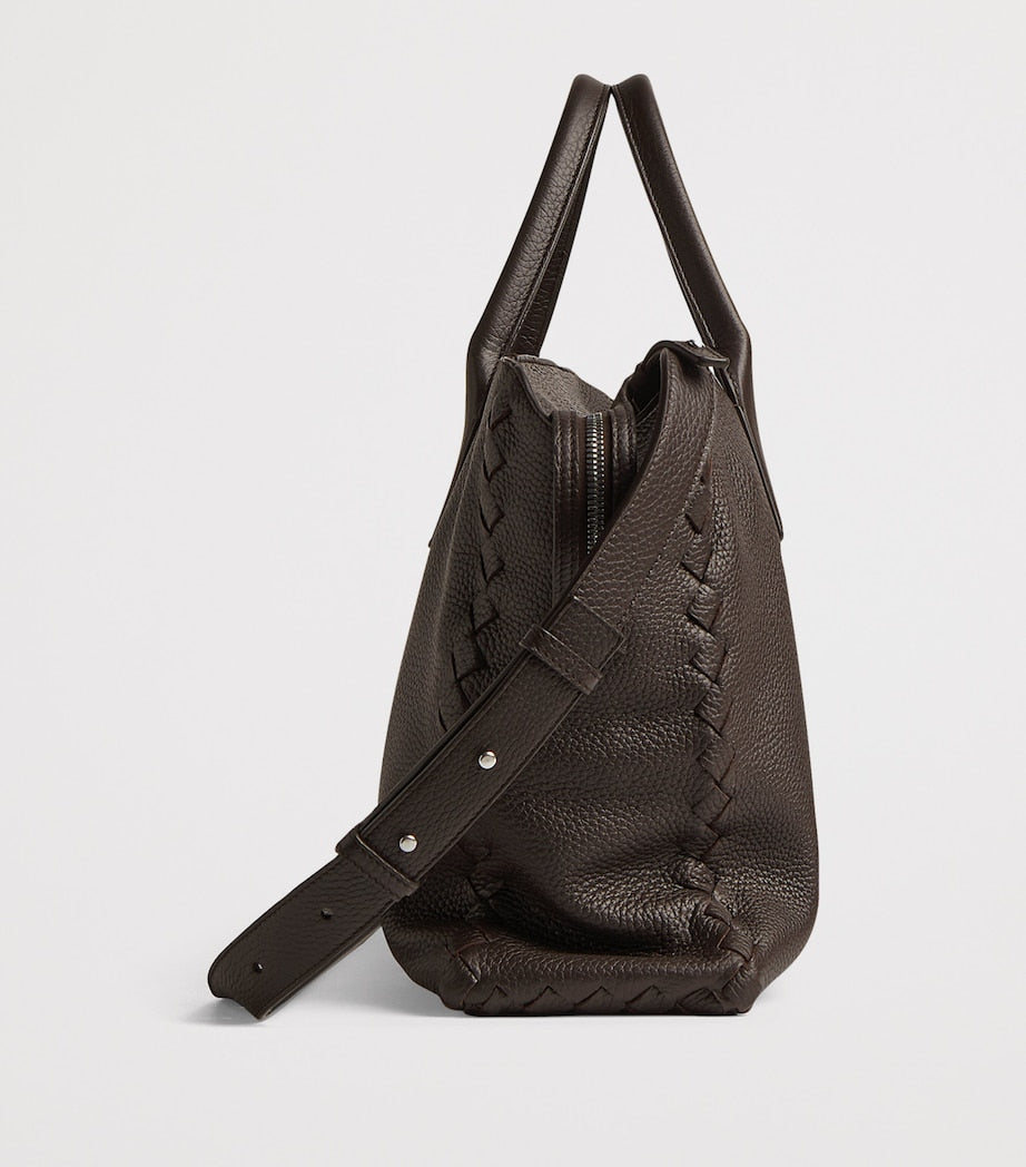 Large Grained Leather Interview Briefcase