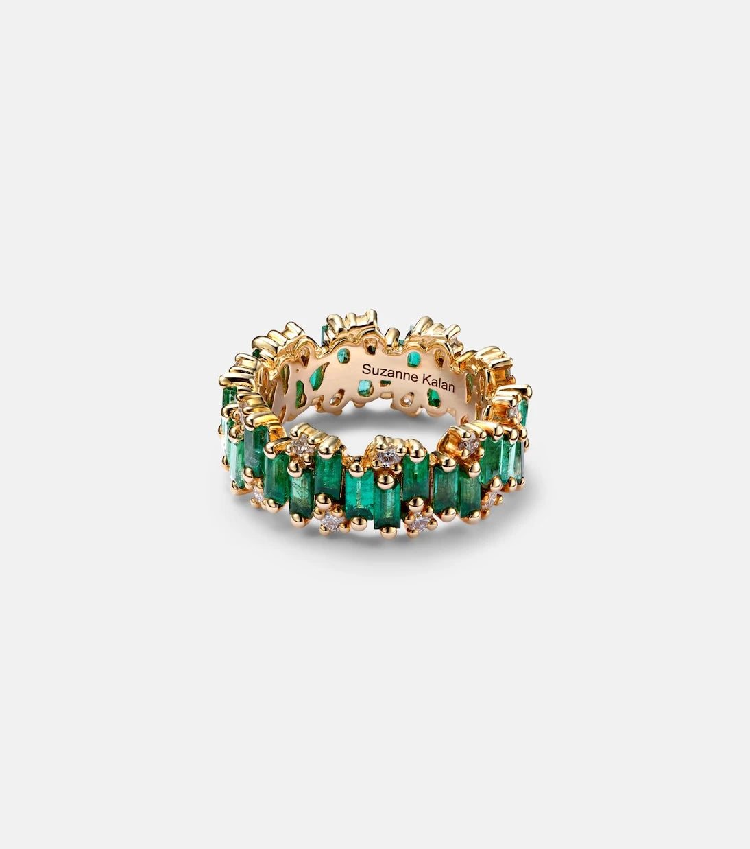 Suzanne Kalan - 18kt gold ring with emeralds