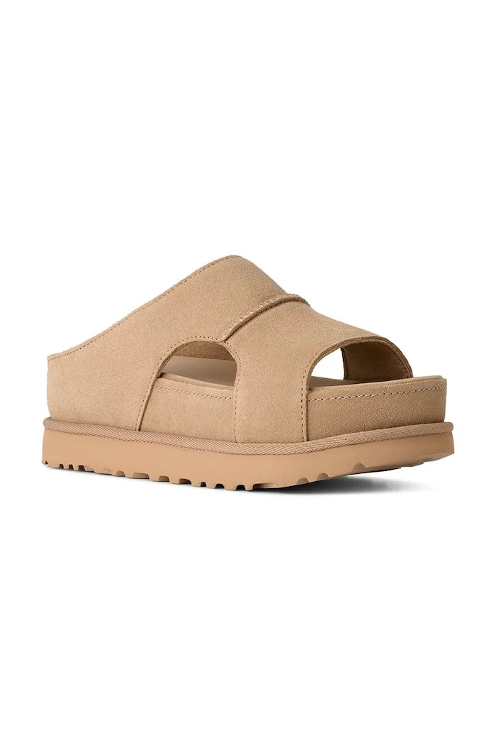 Велурени чехли UGG W Goldenstar Hi Cutout Slide