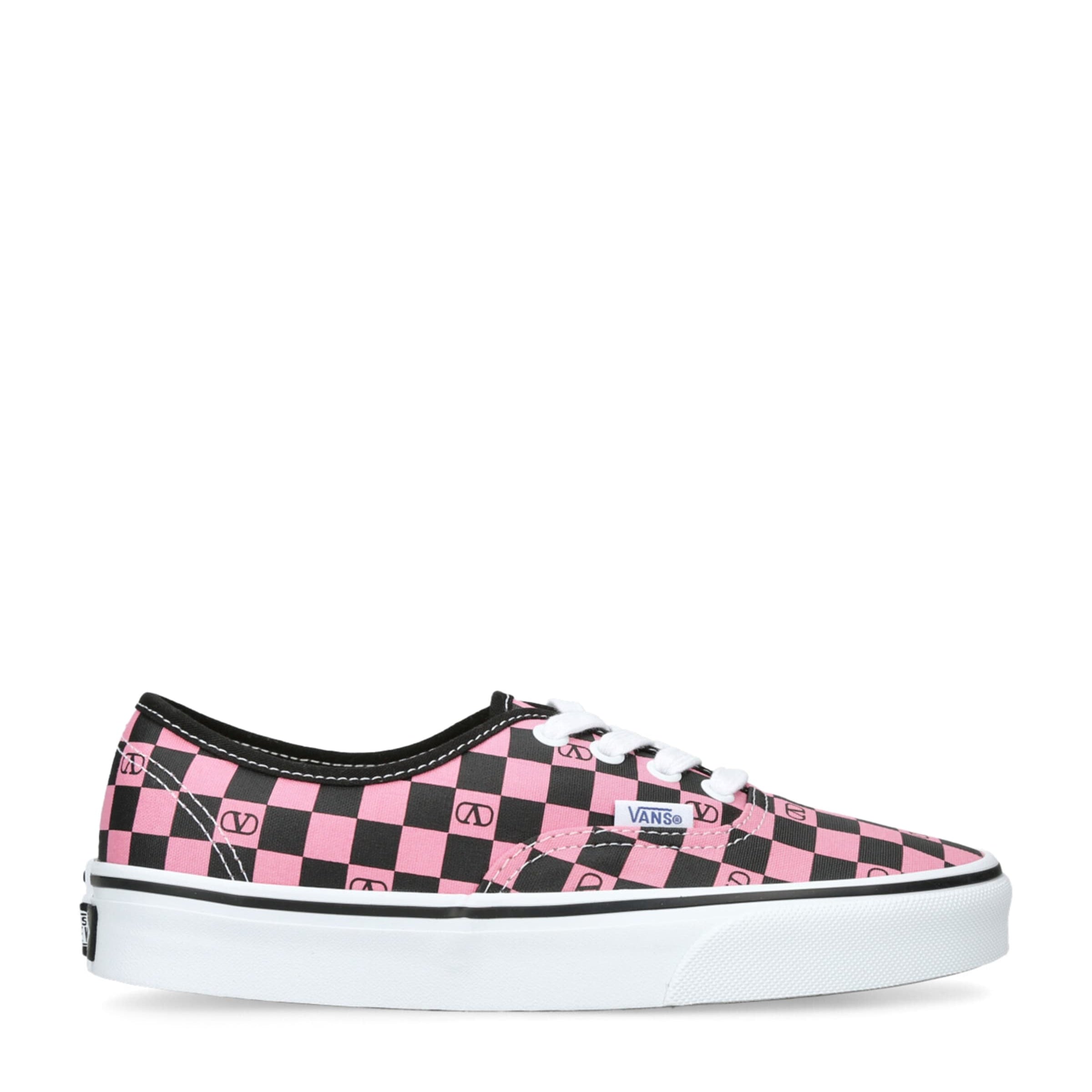 Valentino Garavani Pink x Vans Canvas Checkerboard Sneakers