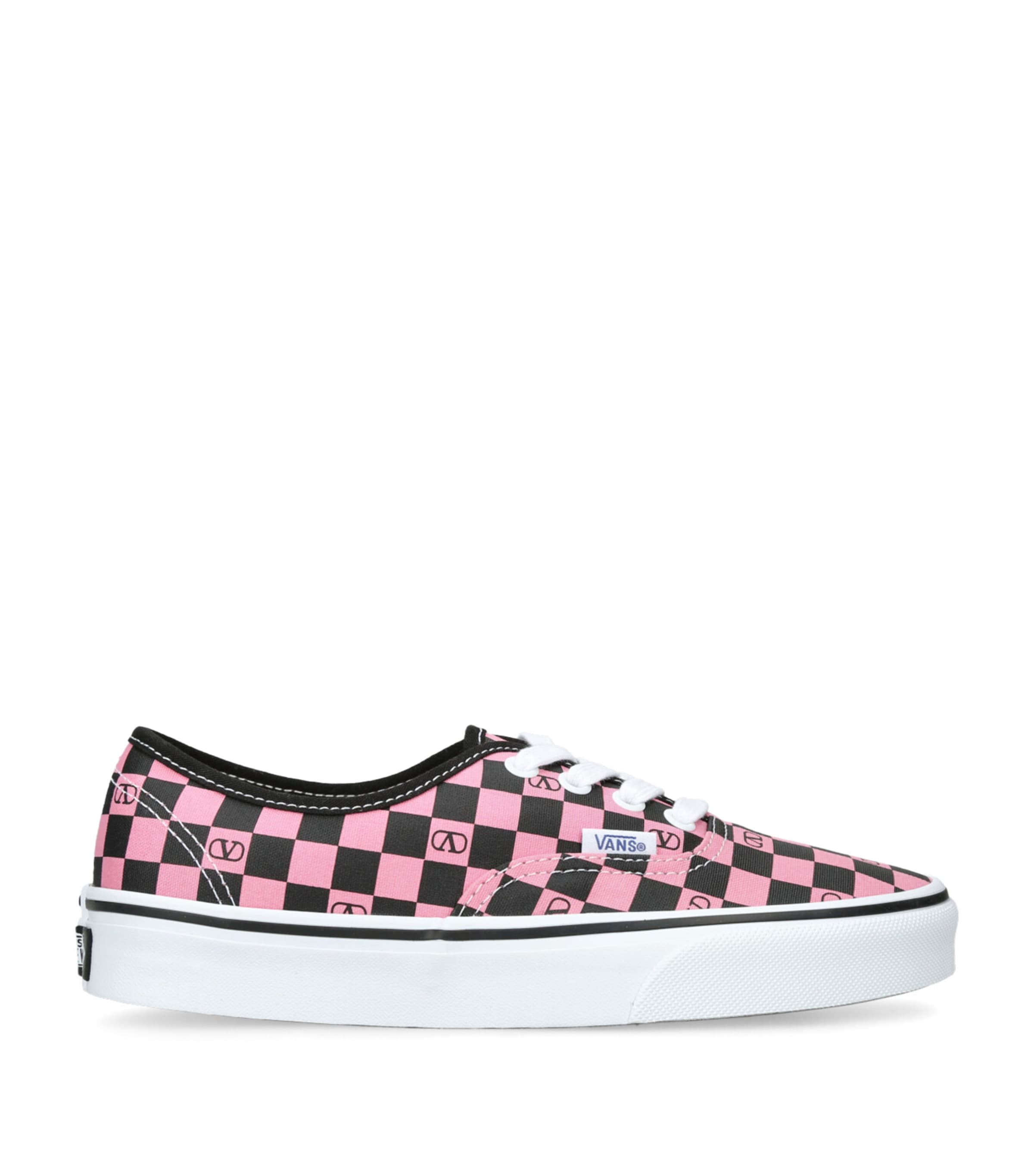 Valentino Garavani Pink x Vans Canvas Checkerboard Sneakers