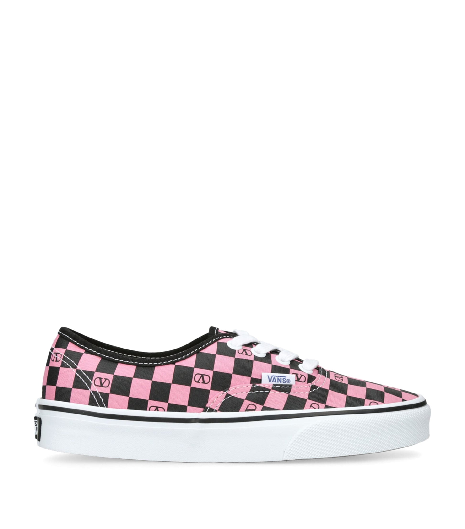Valentino Garavani Pink x Vans Canvas Checkerboard Sneakers