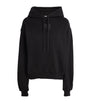 Black Cotton Logo Hoodie