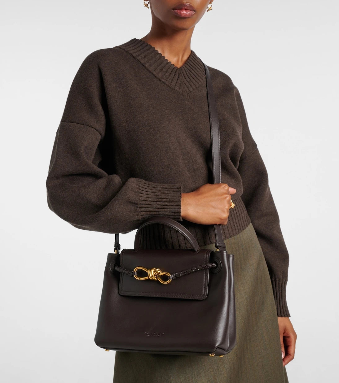 Bottega Veneta - حقيبة كتف صغيرة جلد Ciao Ciao