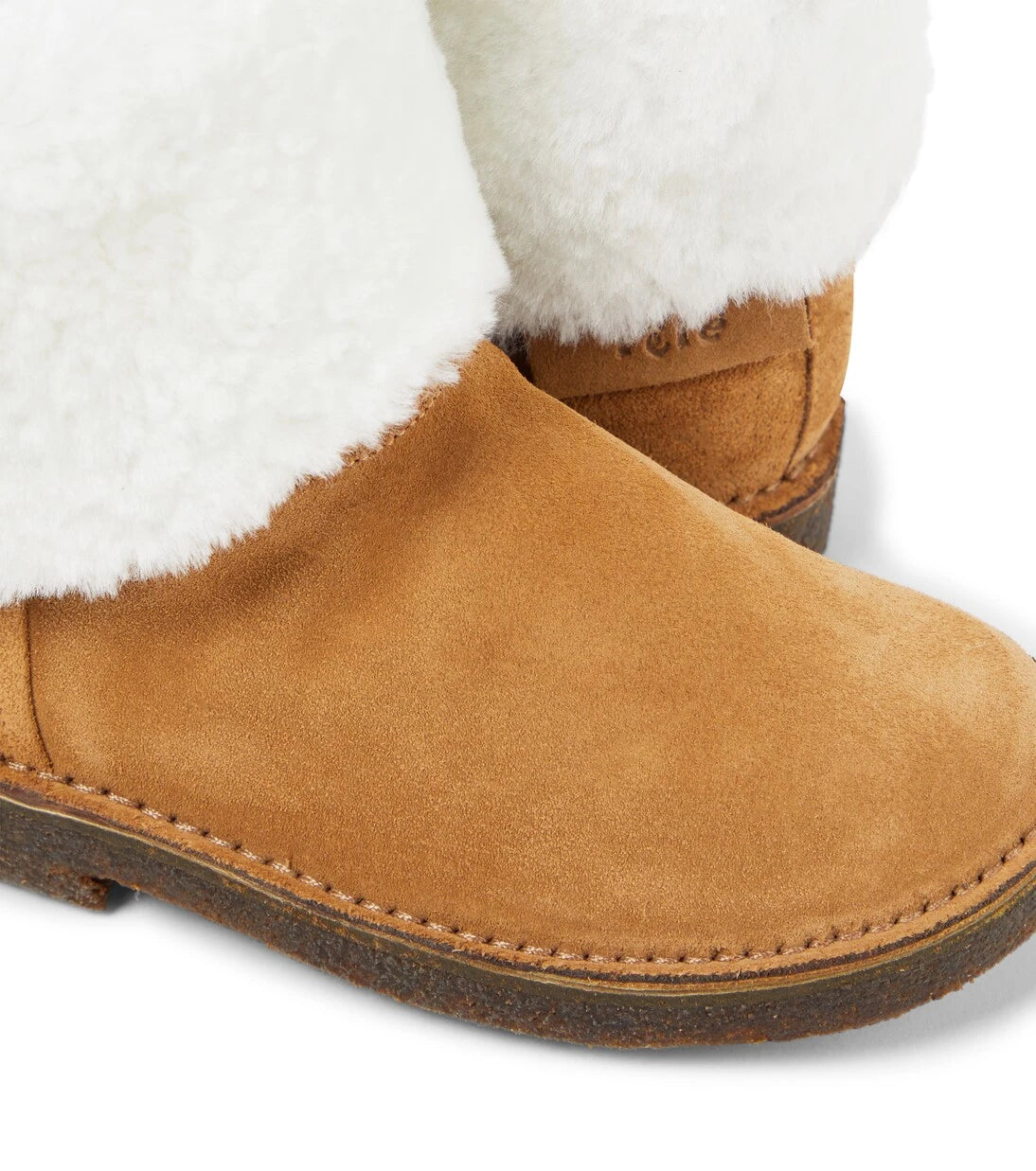 PèPè - Shearling-trimmed suede ankle boots