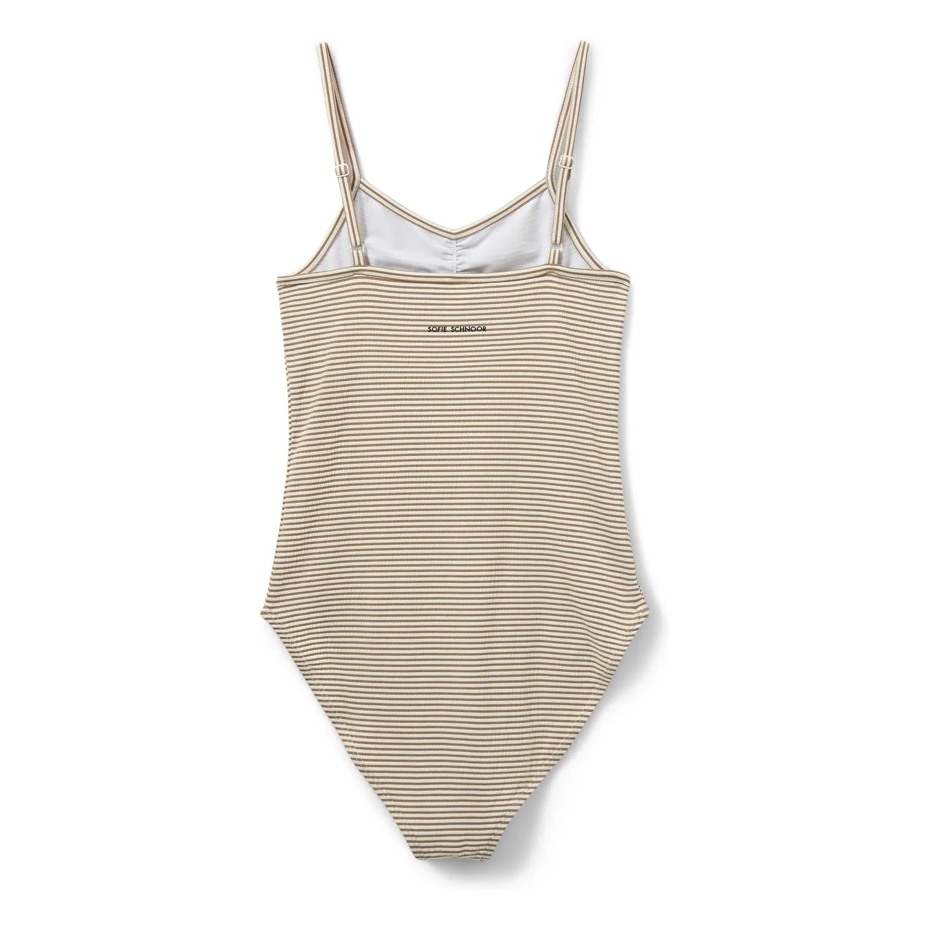 Sofie Schnoor - Britalianasy Striped Swimsuit | Taupe brown