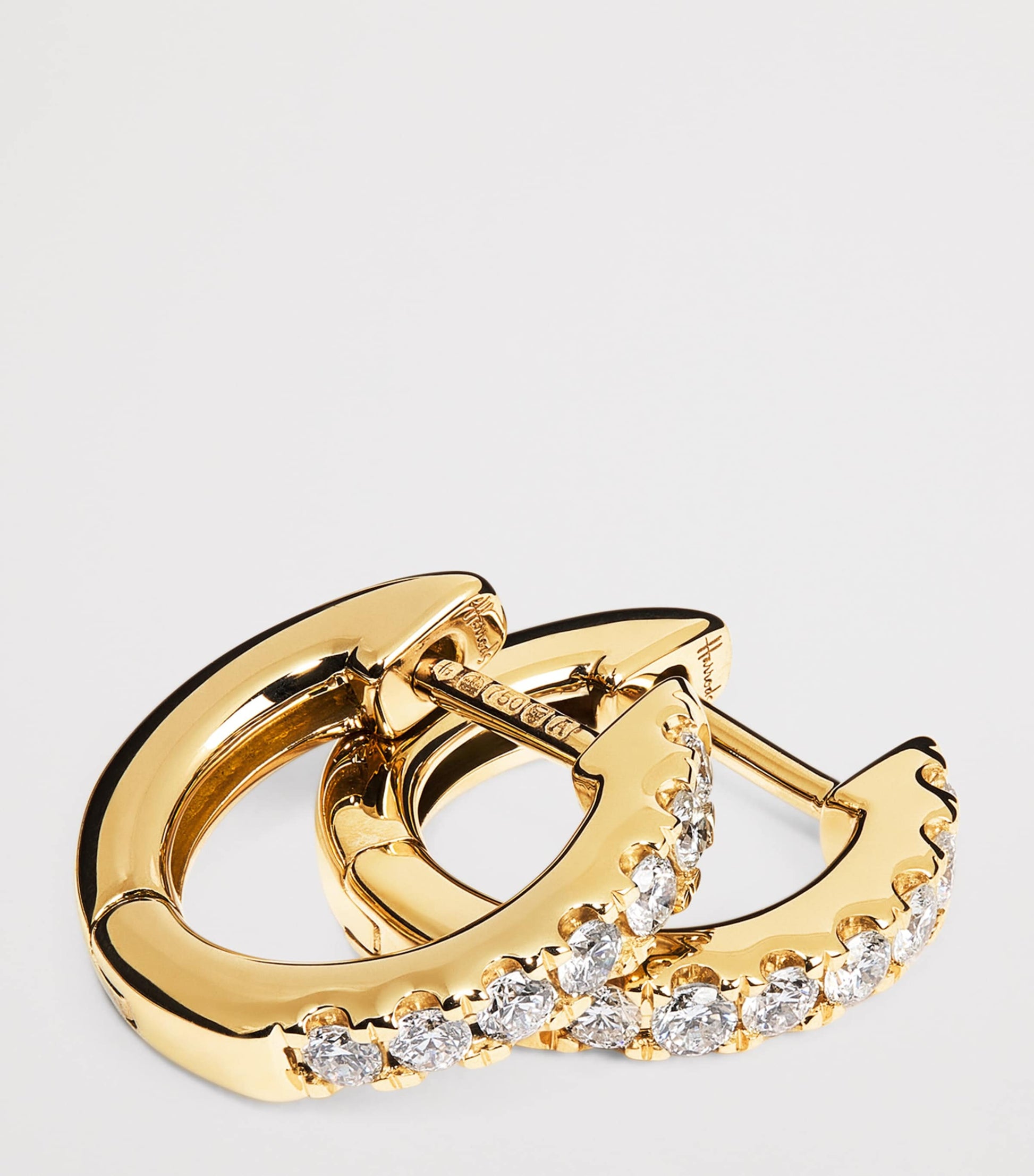 Yellow Gold and Diamond Huggie Earrings (0.20ctw)