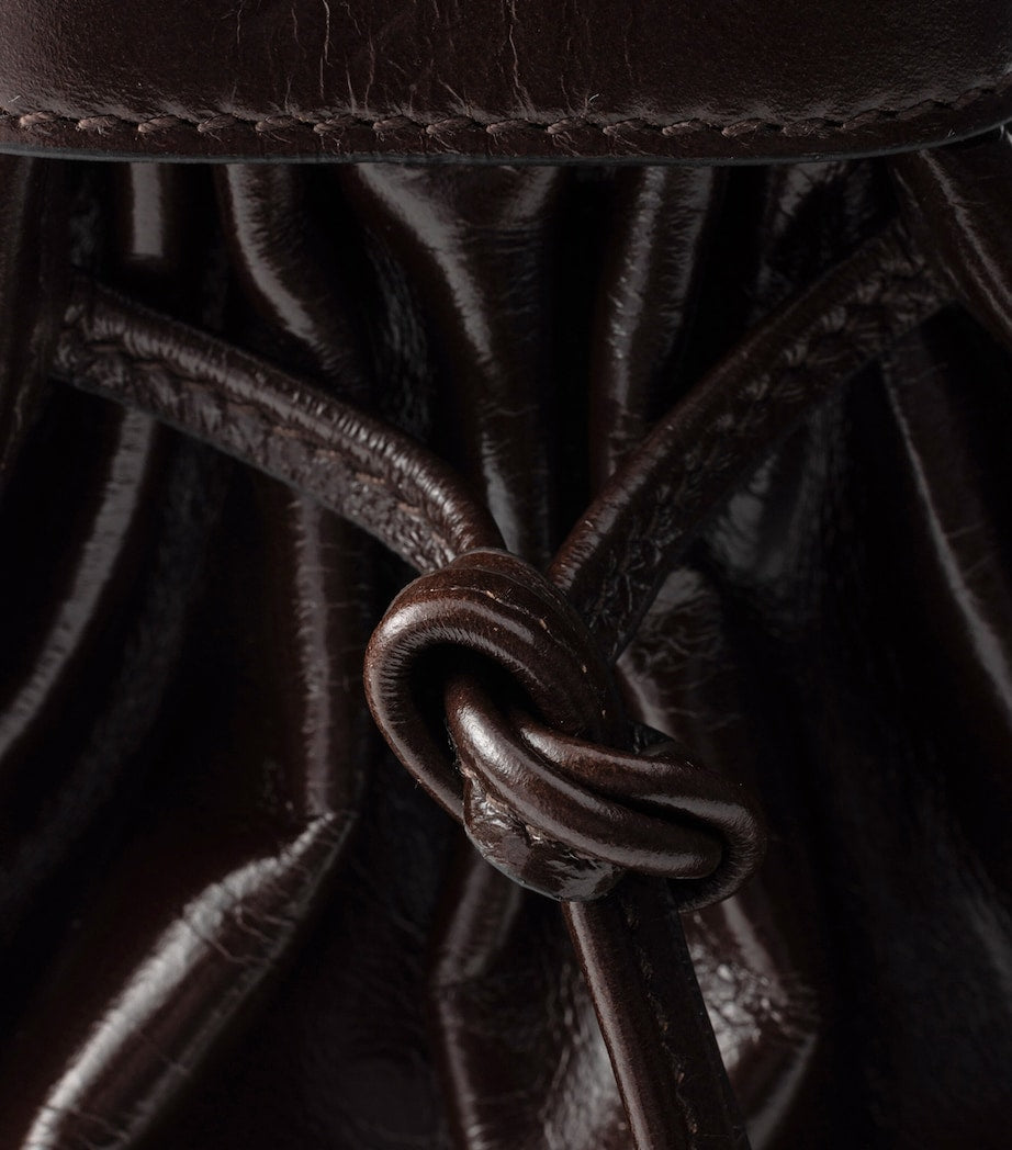 Prada Brown Large Leather Buckled Tote Bag