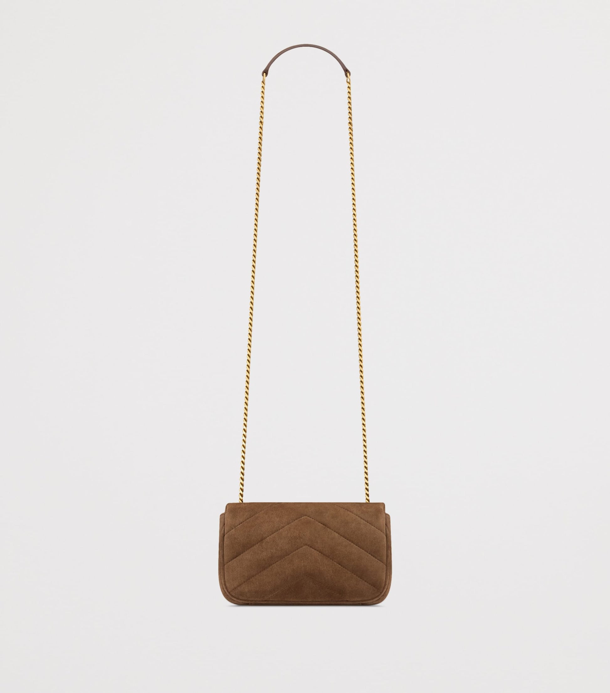 Saint Laurent Brown Mini Loulou Shoulder Bag