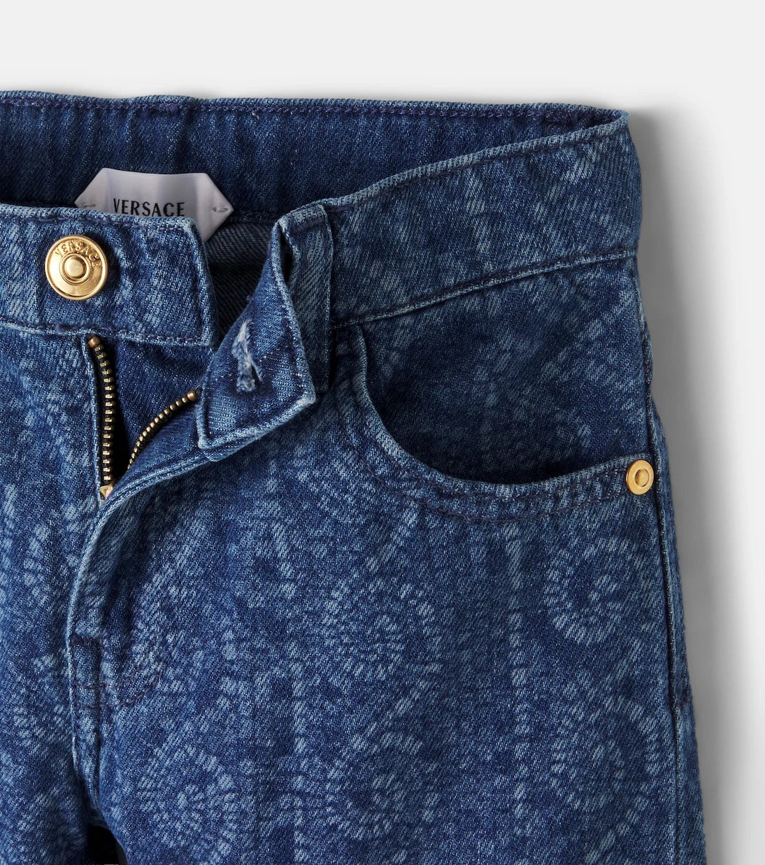 Versace Kids - Printed straight jeans