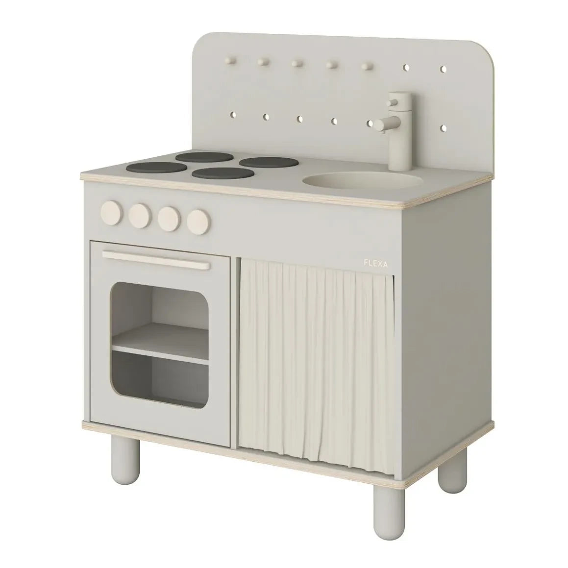 Flexa - Wooden Play Kitchen | Light grey