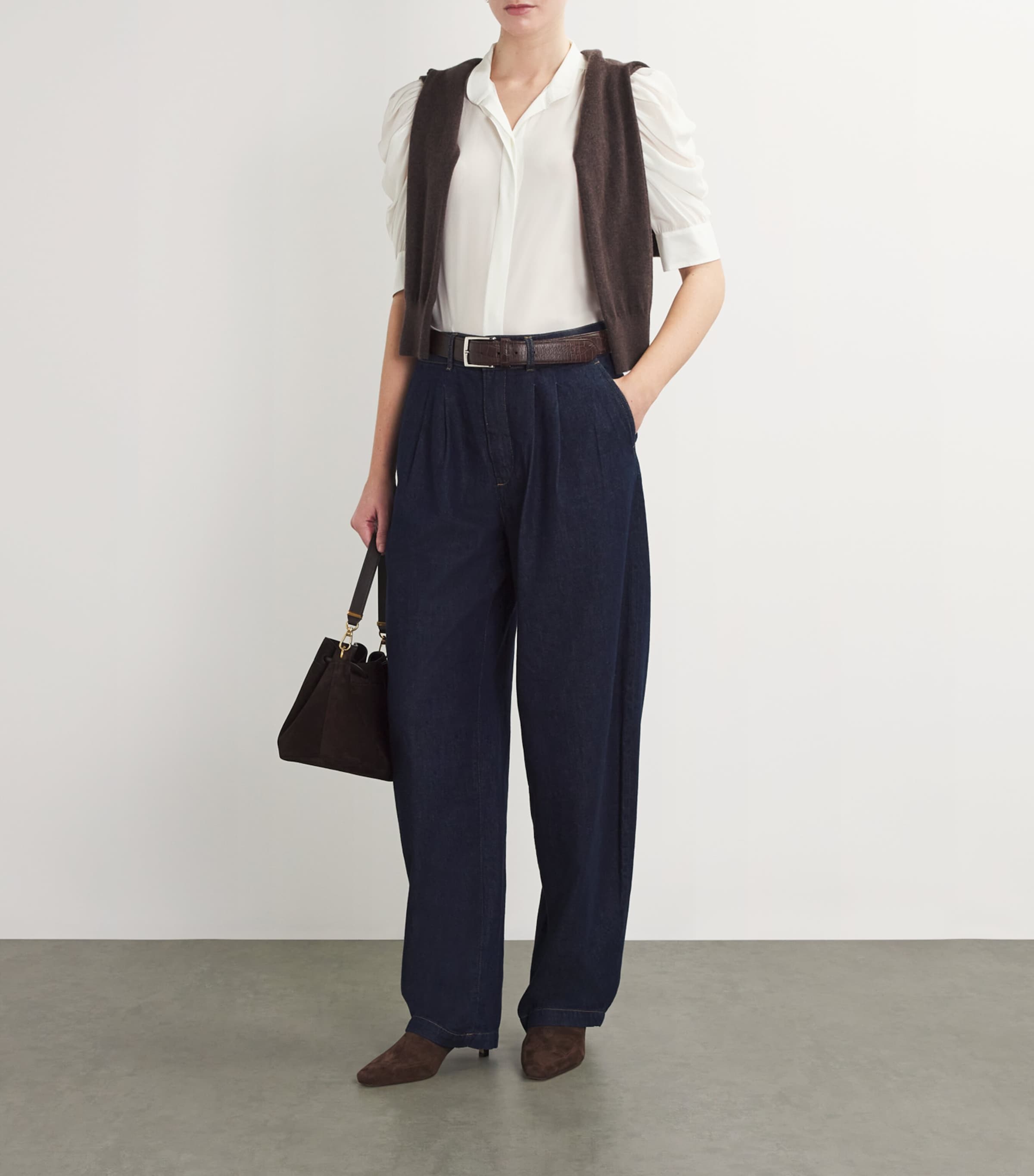 White Silk Gillian Blouse