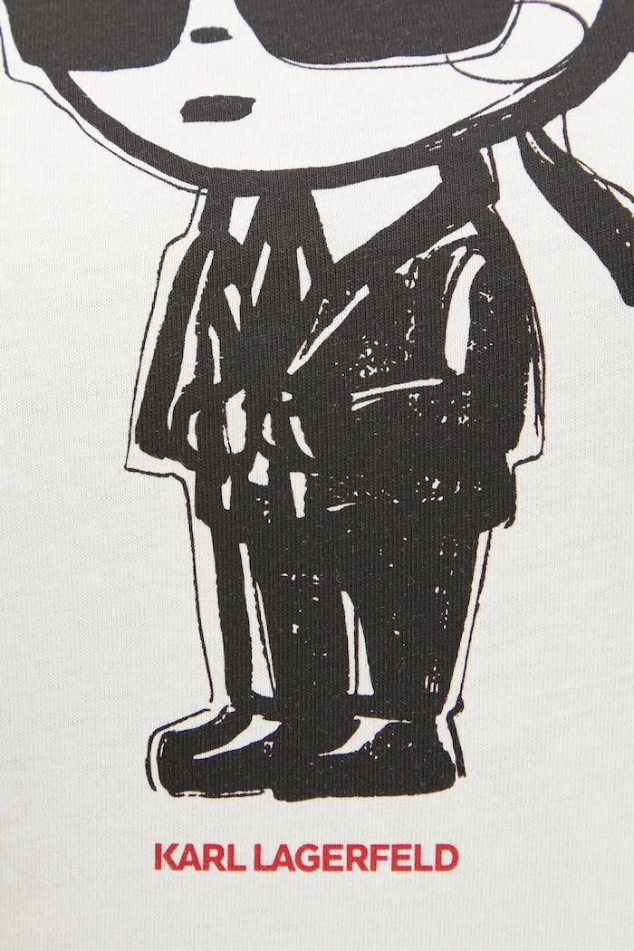 Памучна тениска Karl Lagerfeld IKON SKETCH