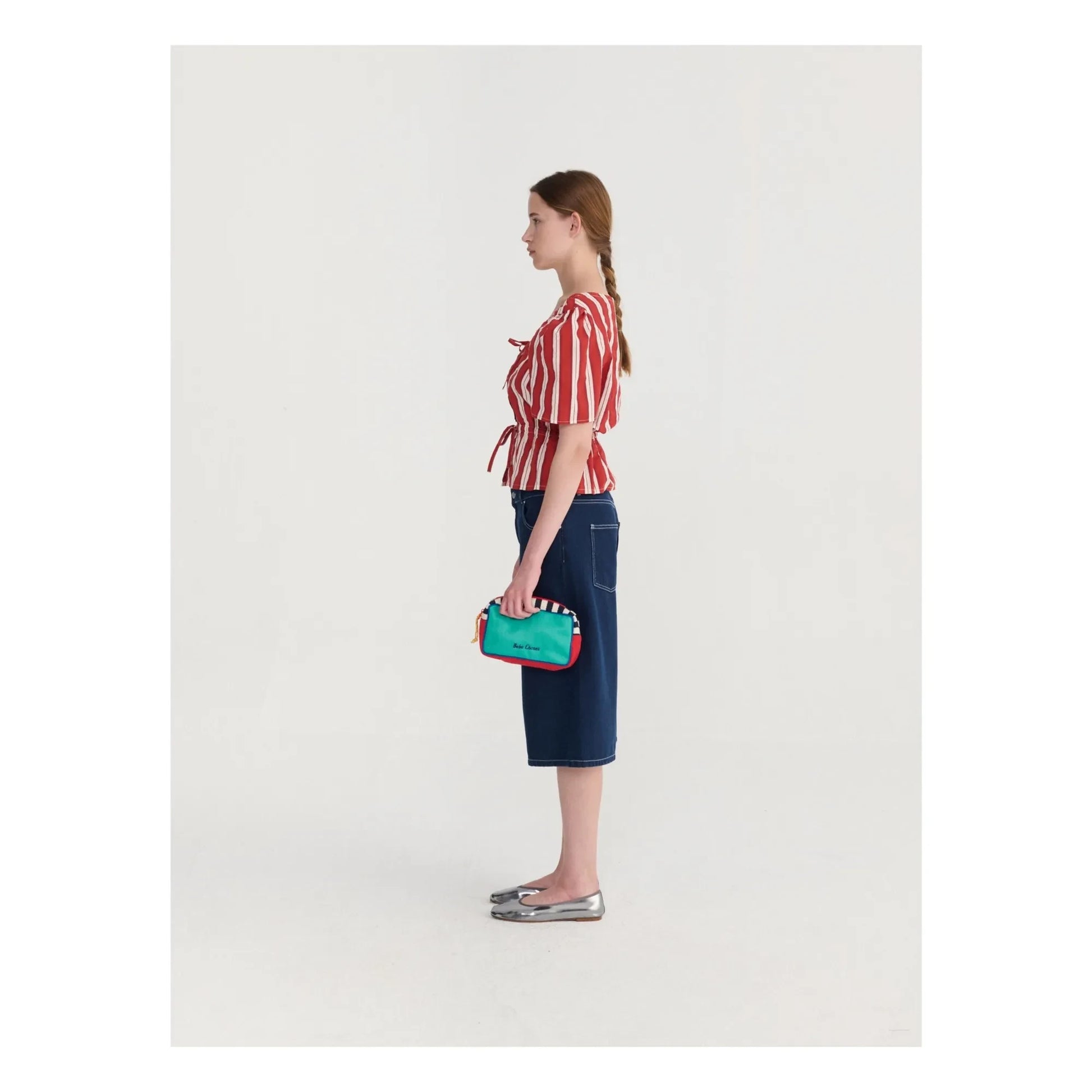 Bobo Choses - Color Block Coton clutch bag | Green