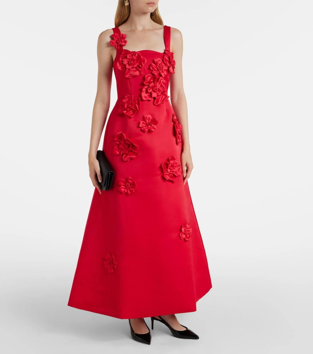 Leo Lin - Rianne floral-appliqué maxi dress