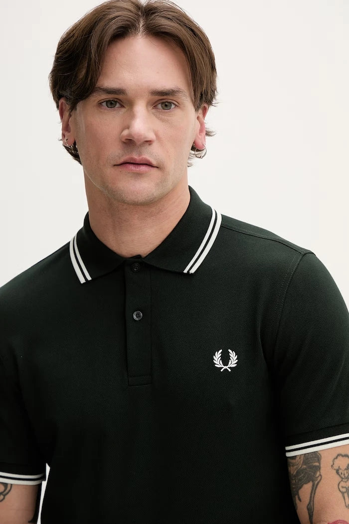 Памучна тениска с яка Fred Perry