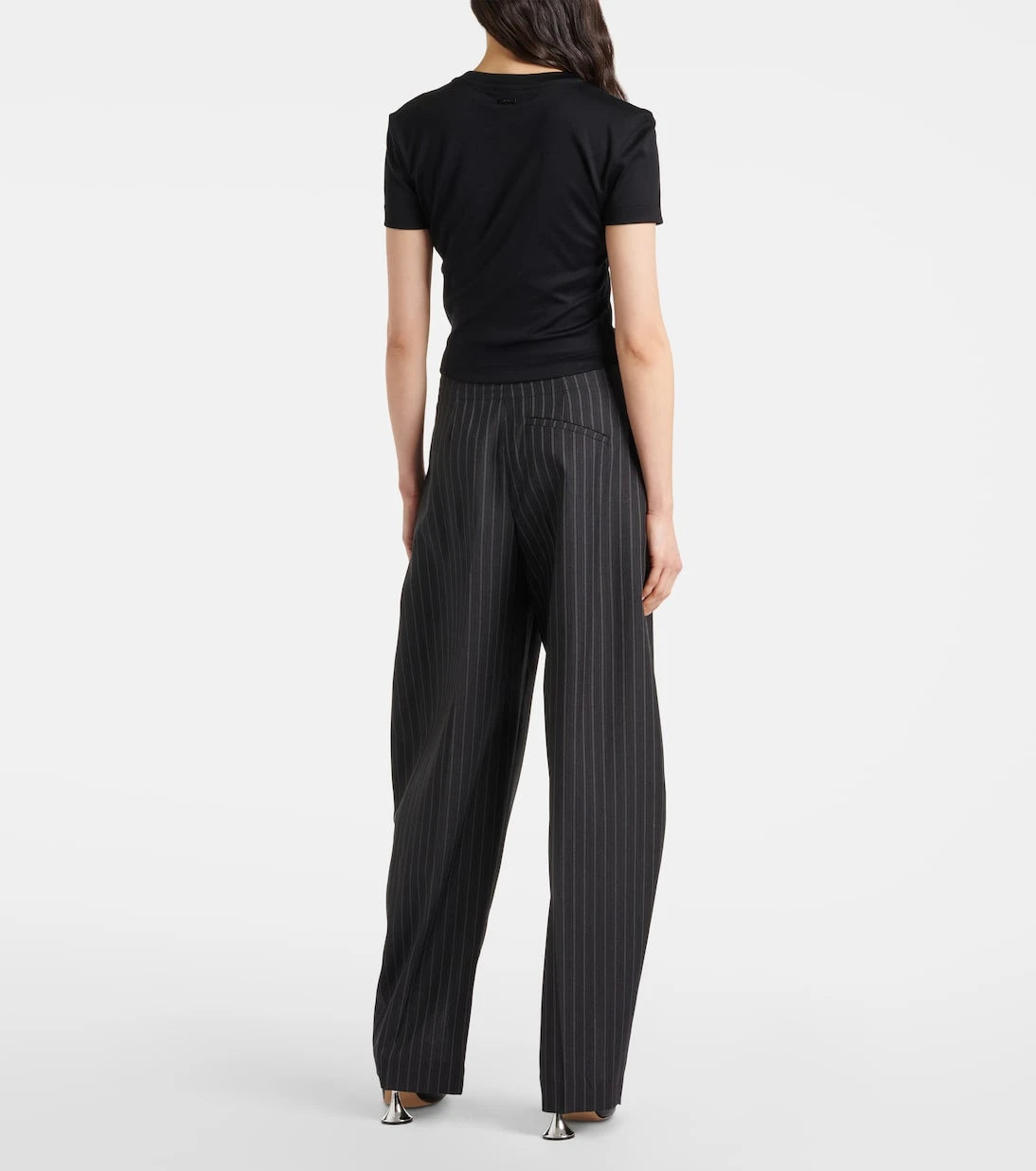 Mugler - Ruched cotton top