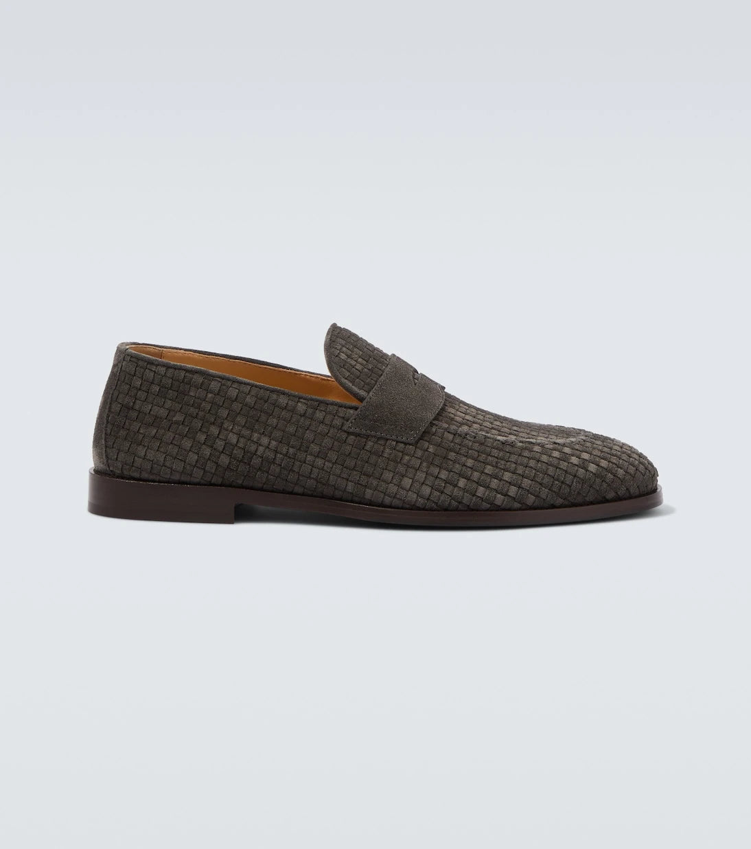 Brunello Cucinelli - Woven suede penny loafers