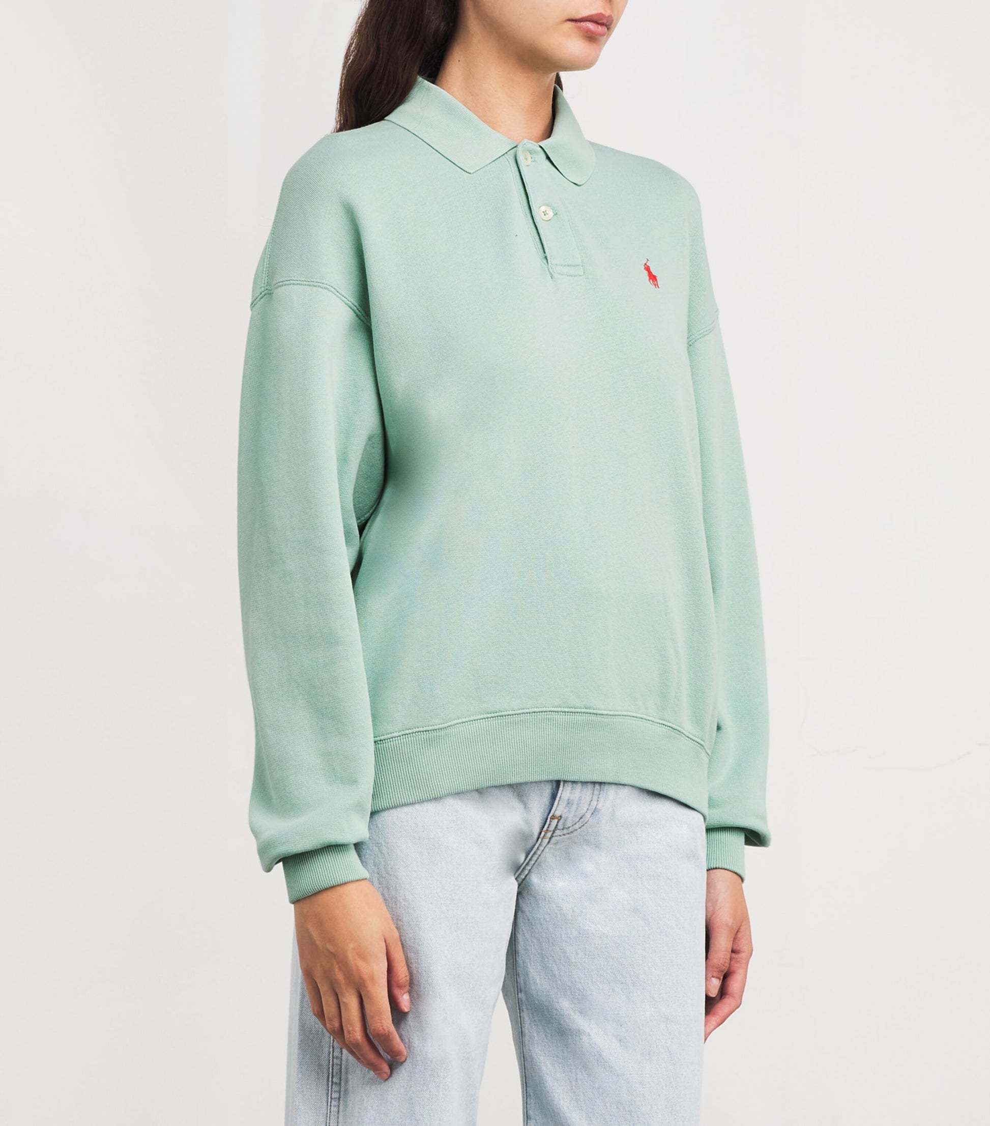 Fleece Polo Sweatshirt