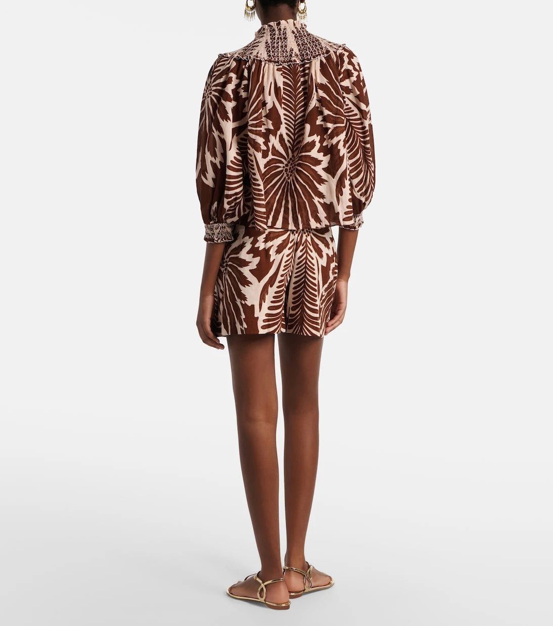 Poupette St Barth - Chantal printed belted cotton shorts