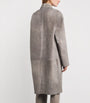 Lafayette 148 Grey Cowhide Overcoat