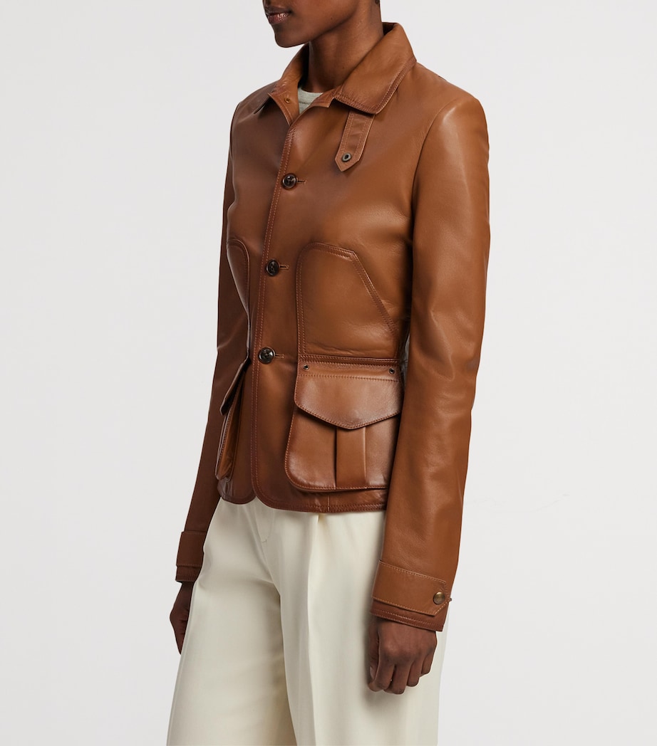 Ralph Lauren Collection Beige Lambskin Naylor Jacket