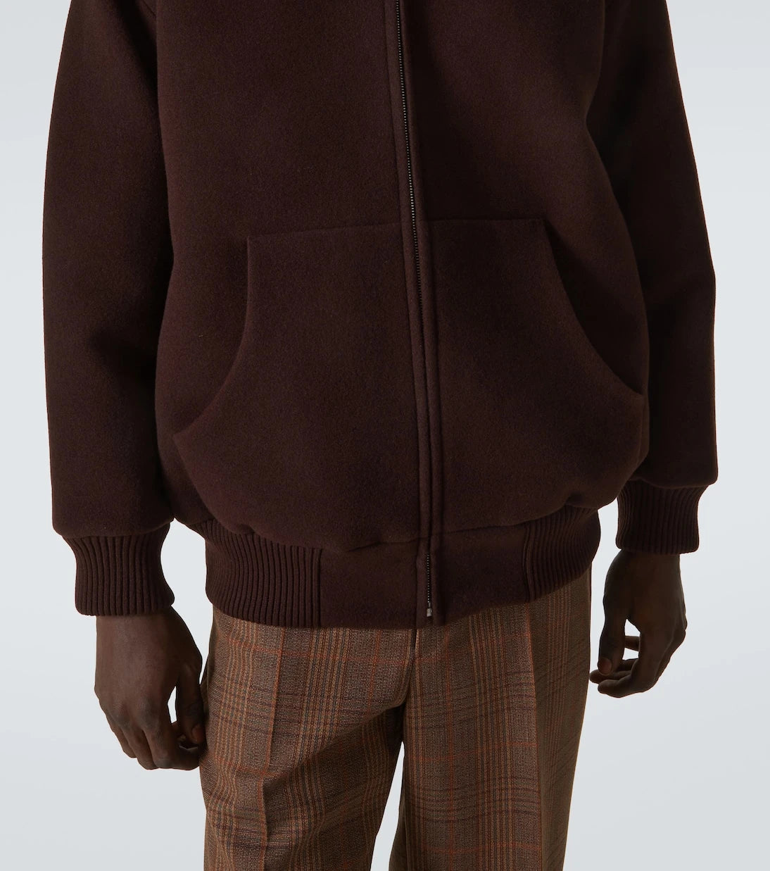 Auralee - Oversized wool pile hoodie