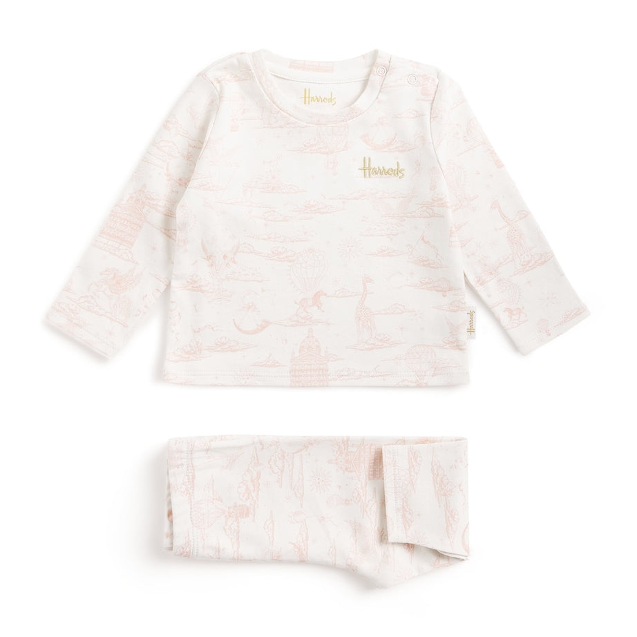 Pima Cotton Balloon Top and Trousers Set (0-18 Months)