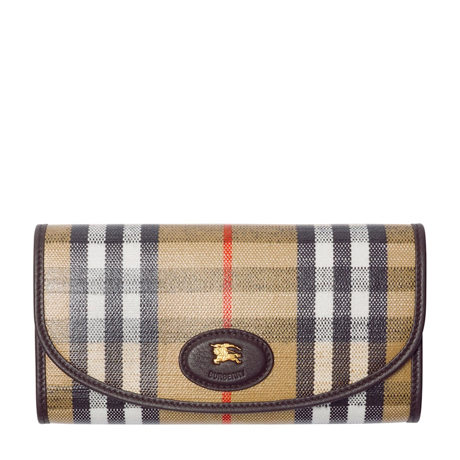 Beige Check Wallet